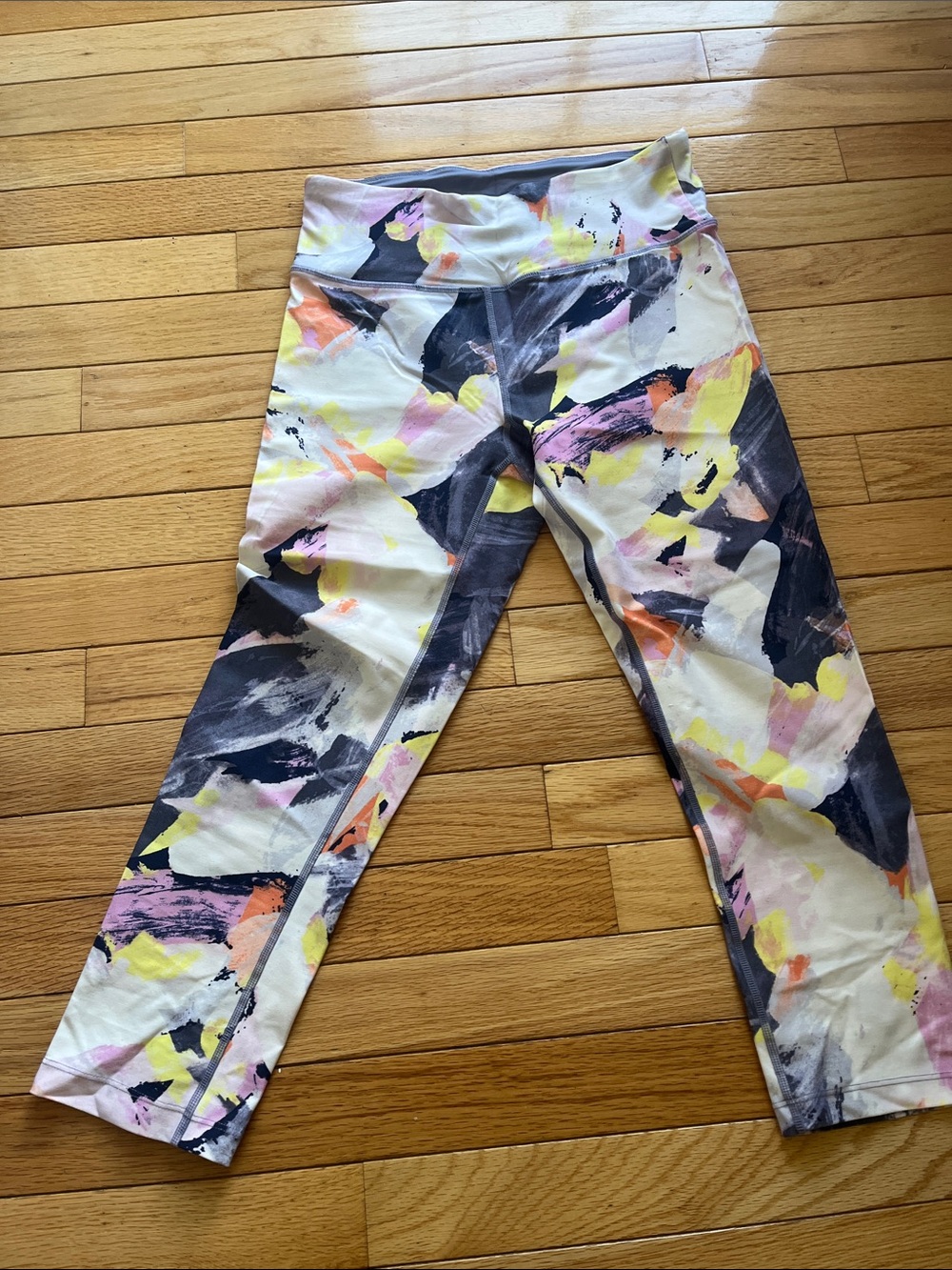 Calvin Klein Multicolor Brushstroke Performance Leggings